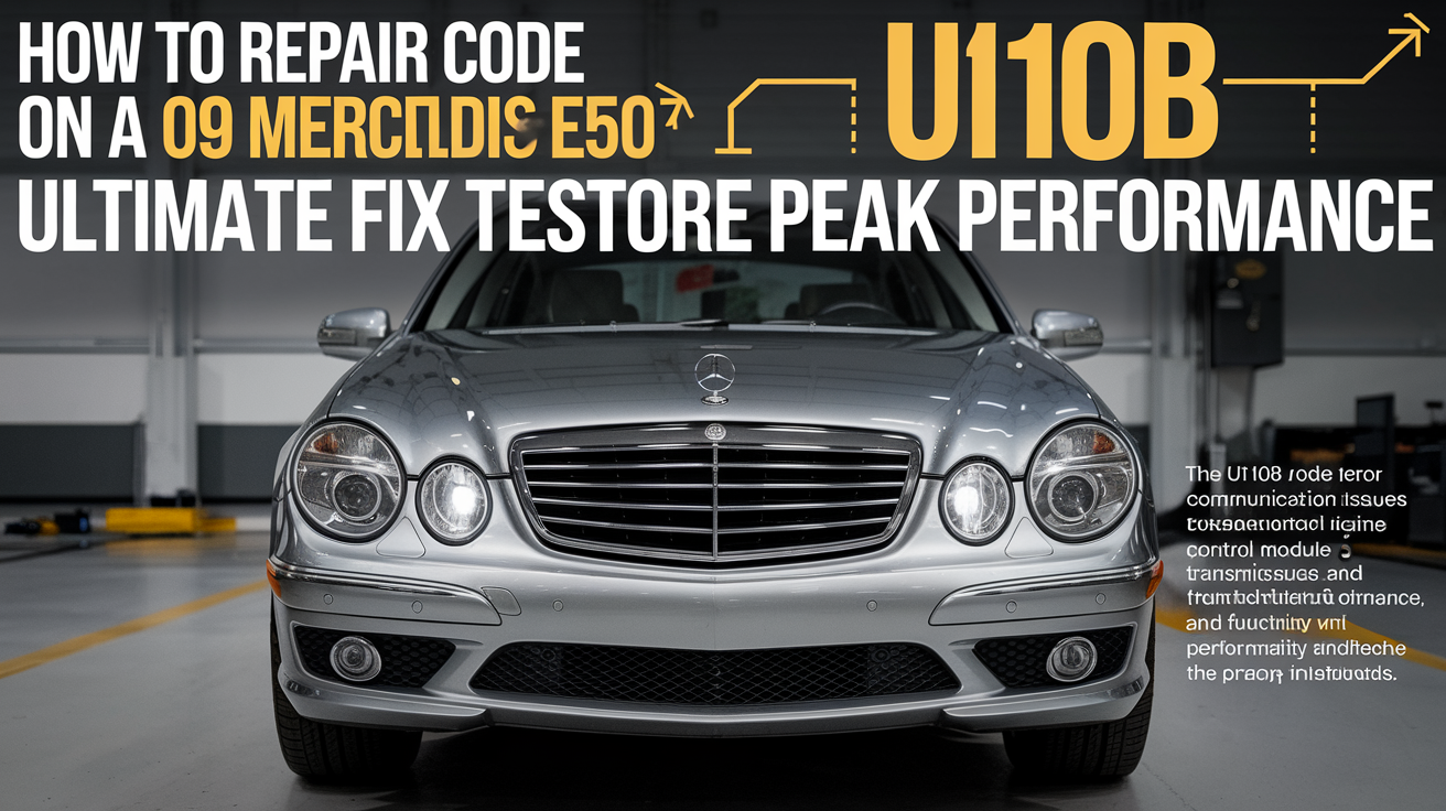 How to repair code u110b 0n a 09 Mercedes e350