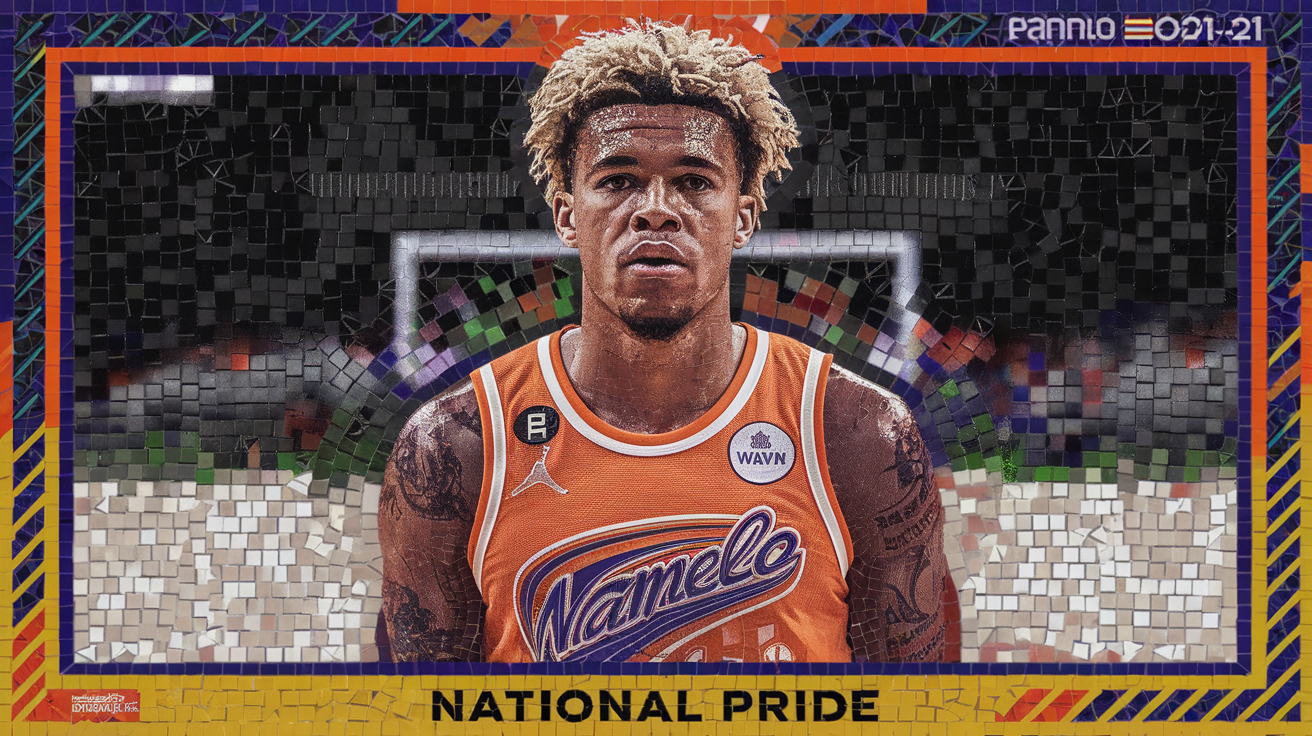 2021-21 Panini Mosaic LaMelo Ball National Pride Orange Wave