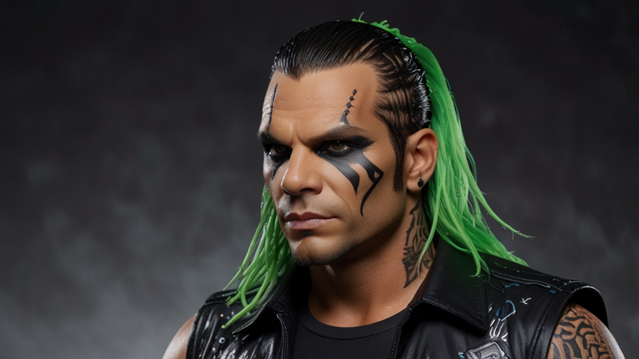 Jeff Hardy Green Hair Figure with Boombox