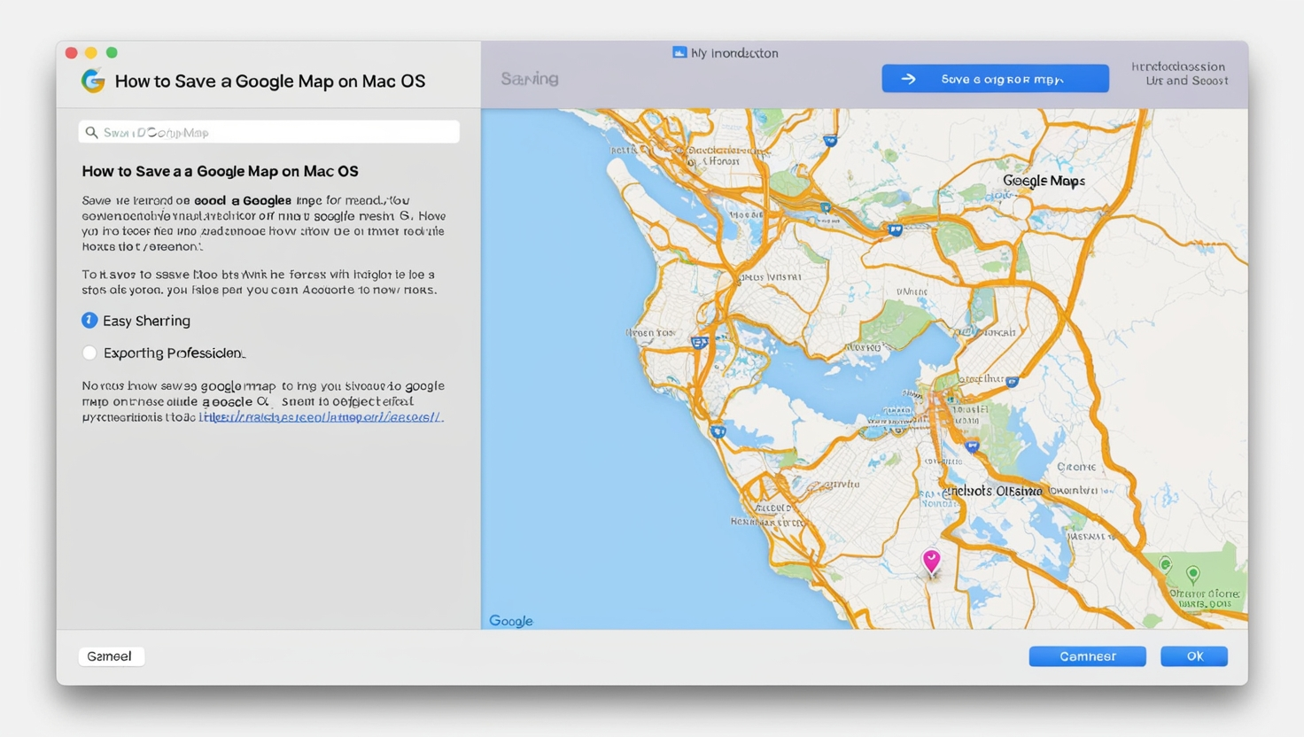 How to Save a Google Map on Mac OS